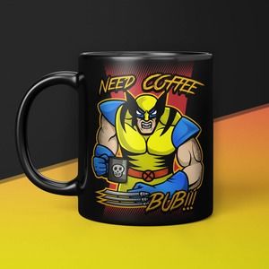 X-MEN WOLVERINE Need Coffee Mug, Marvel Comics Gift -Black